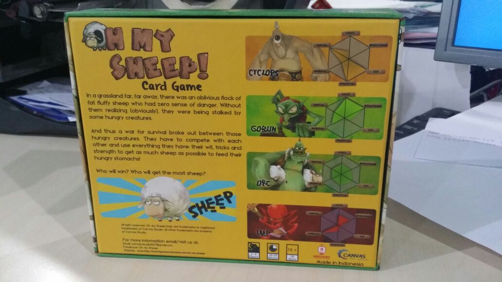 Monopolis Oh My Sheep! Base Tabletop, Board and Card Game
