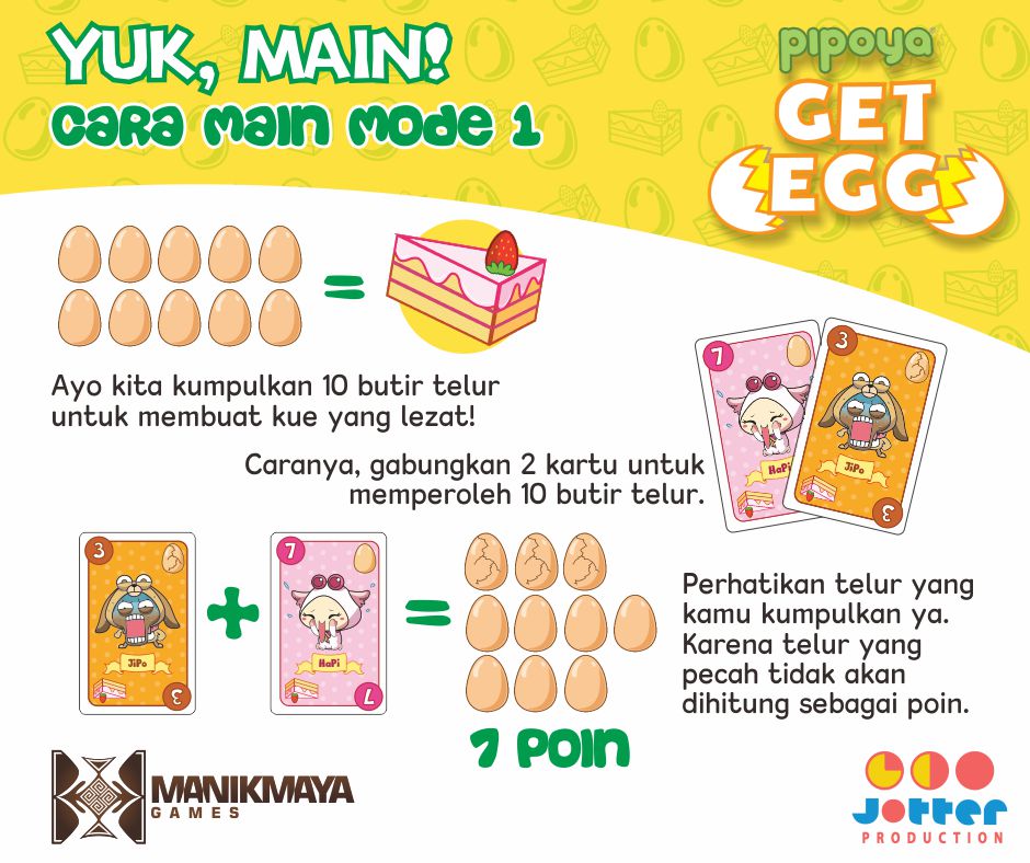 Monopolis Pipoya Get Egg Base Tabletop, Board and Card Game