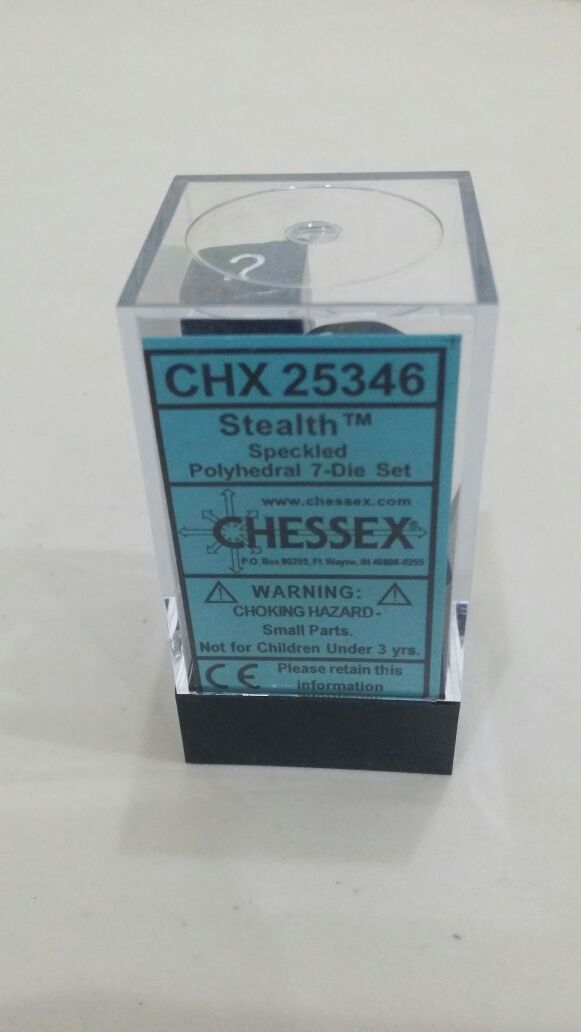 Monopolis Polyhedral 7 Die Chessex Dice Set Speckled Stealth Accessories Tabletop, Board and Card Game