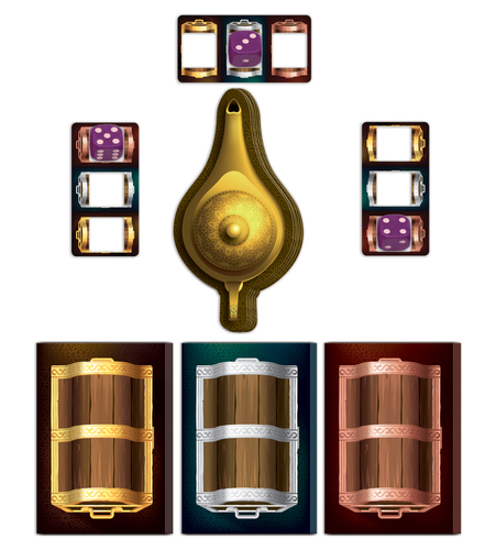Monopolis Tales & Games: Aladdin & the Magic Lamp Board Game Base Tabletop, Board and Card Game