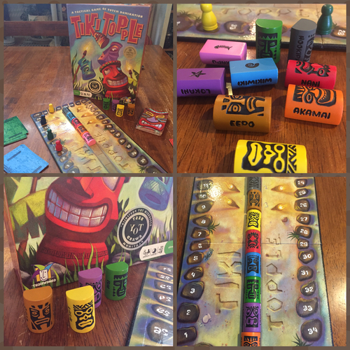 Monopolis Tiki Topple Base Tabletop, Board and Card Game