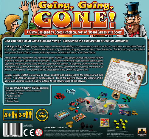 Monopolis Going Going Gone Base Tabletop, Board and Card Game