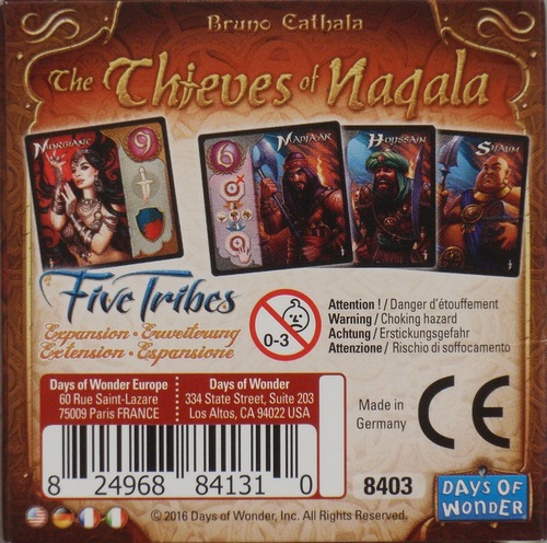 Monopolis Five Tribes: The Thieves of Naqala ExpansionTabletop, Board and Card Game