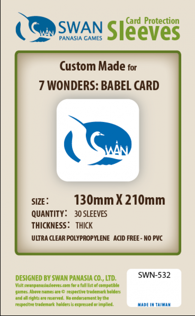 Monopolis Swan Panasia Thick 130x210 Card Sleeve Board Game Accessories