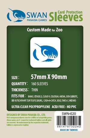 Monopolis Swan Panasia Chimera Zoo 57x90 Card Sleeve Board Game Accessories